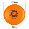 Frisbee Disco Volador 175 gramos para jugar al aire libre color naranja peso de 27.5 gramos