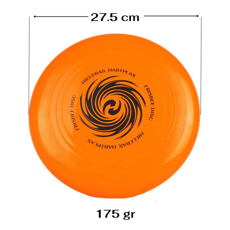 Frisbee Disco Volador 175 gramos para jugar al aire libre color naranja peso de 27.5 gramos